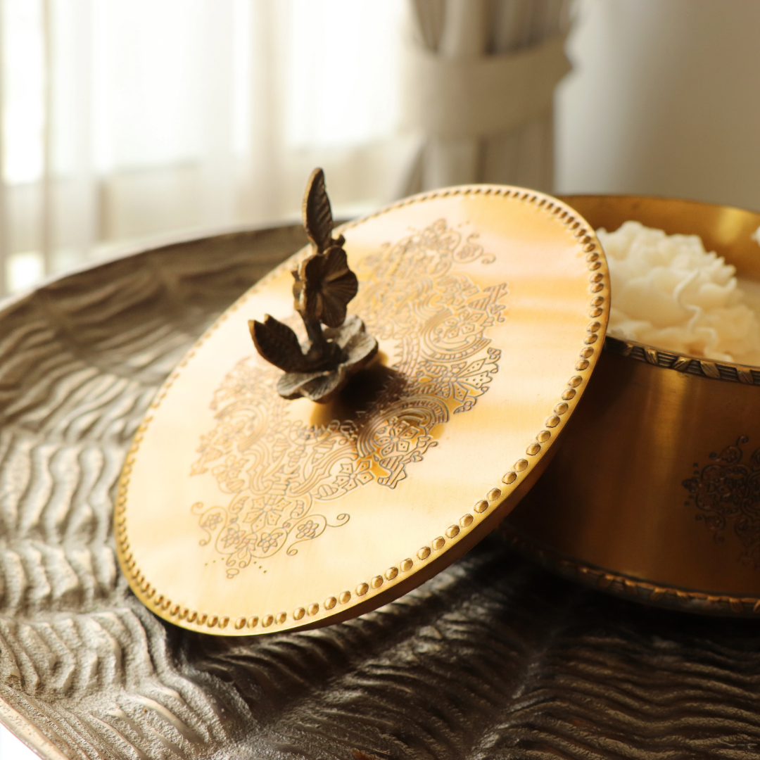 Eternal Bloom - Pure Brass & Handcarved