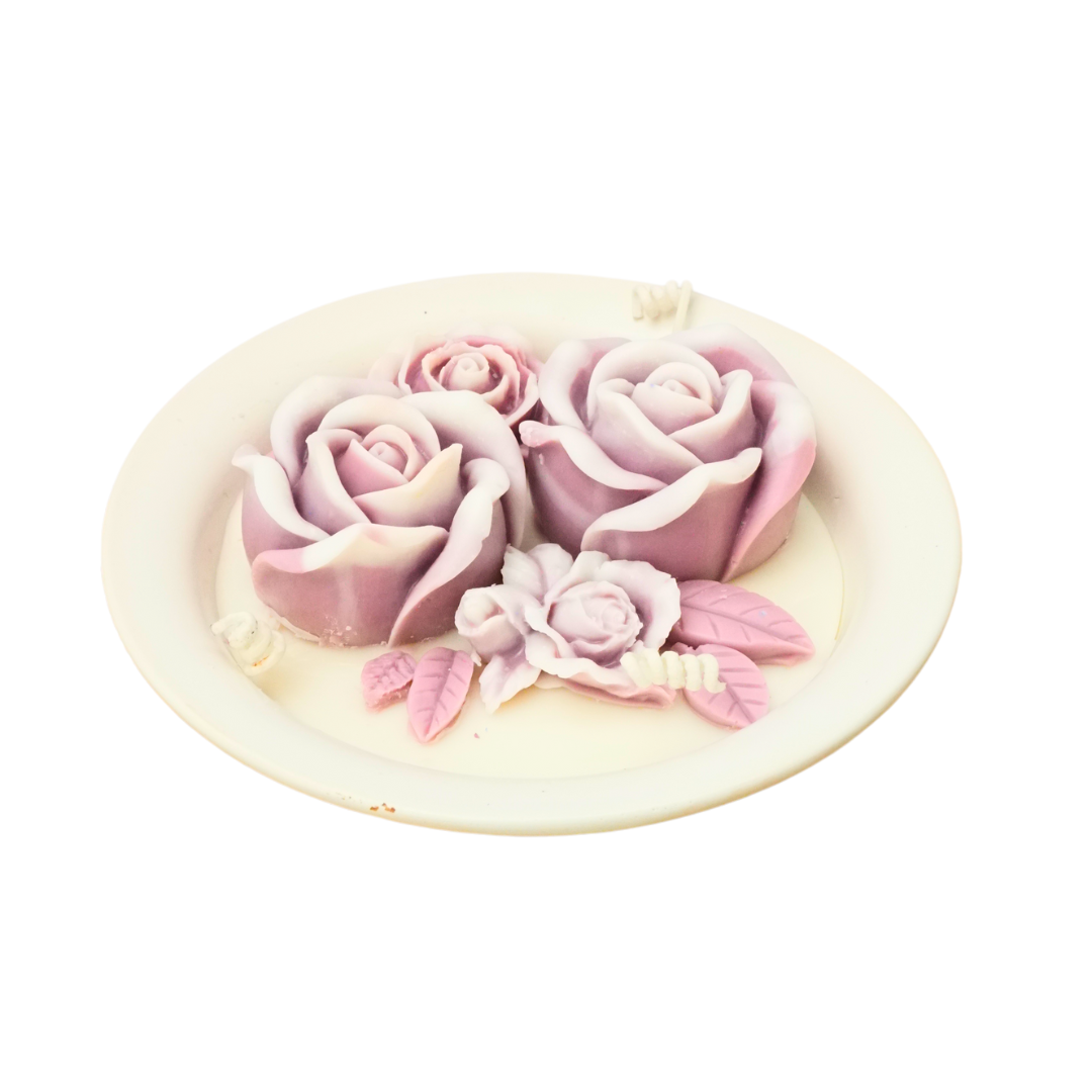Petal Glow Plate Candle