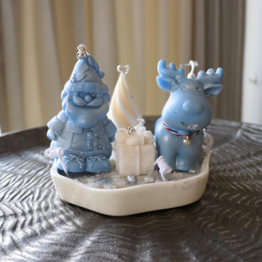 Frosted Yuletide Candle