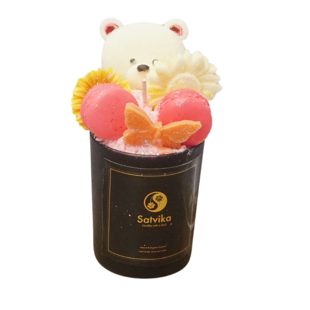 Sweet Bear Macaron Candle