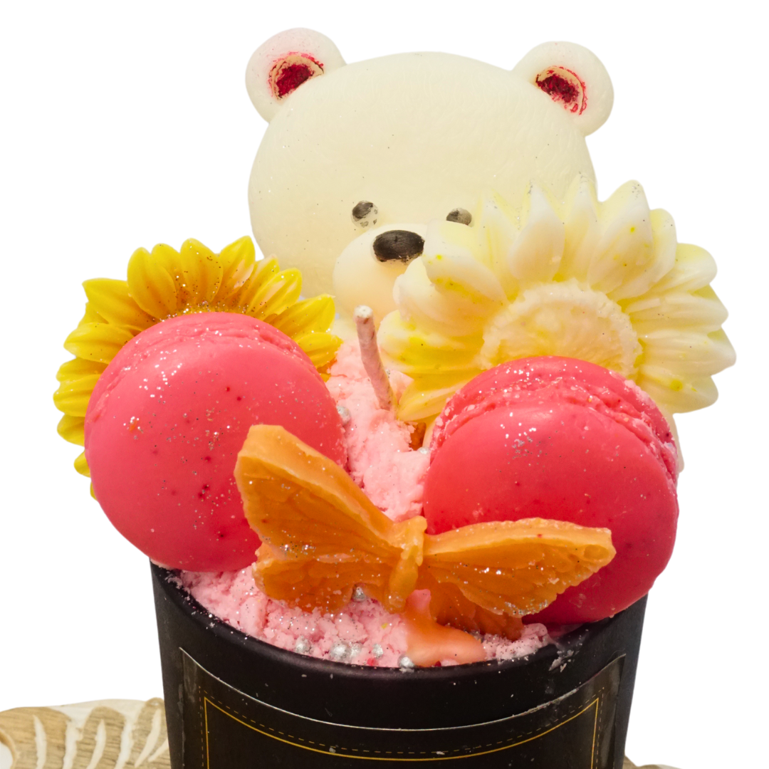 Sweet Bear Macaron Candle
