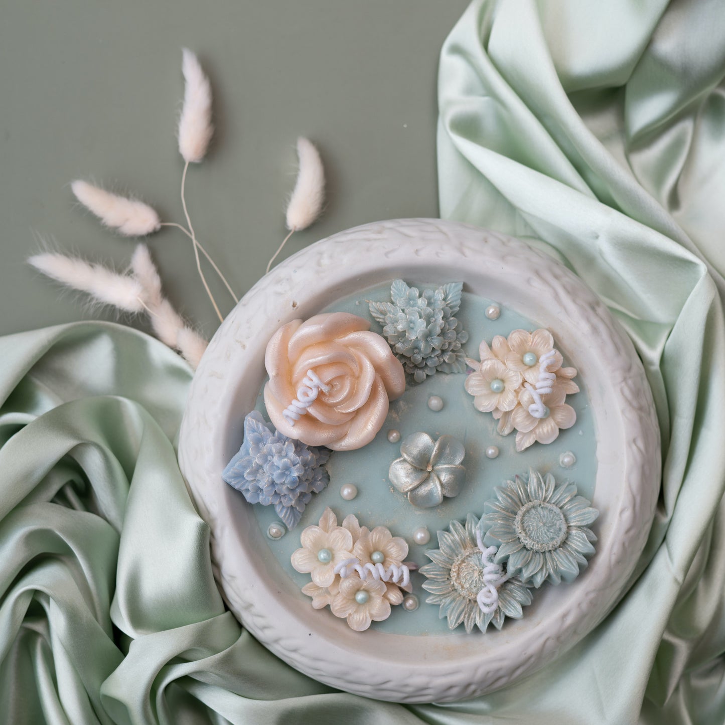 Pastel Garden Bloom Candle