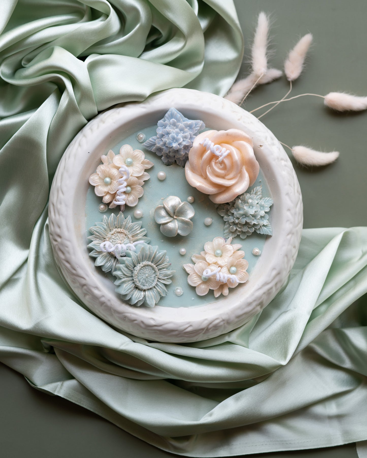 Pastel Garden Bloom Candle