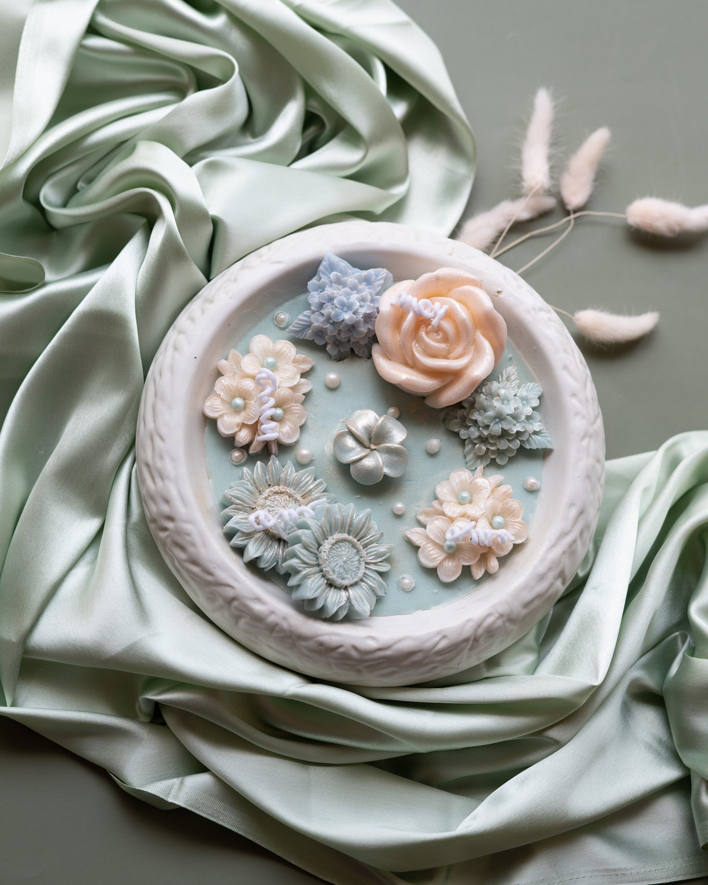 Pastel Garden Bloom Candle