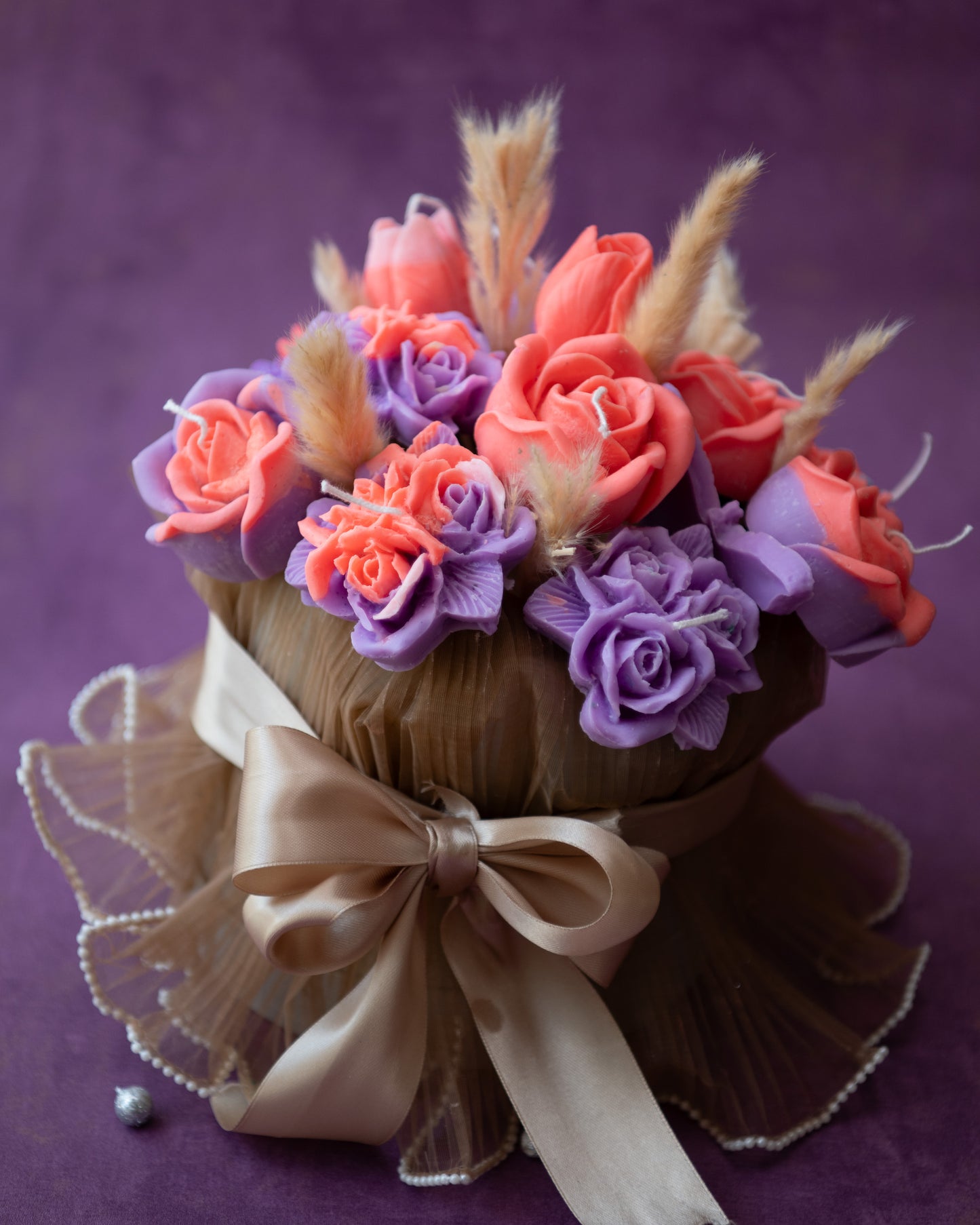 Sunset Bloom Candle Bouquet