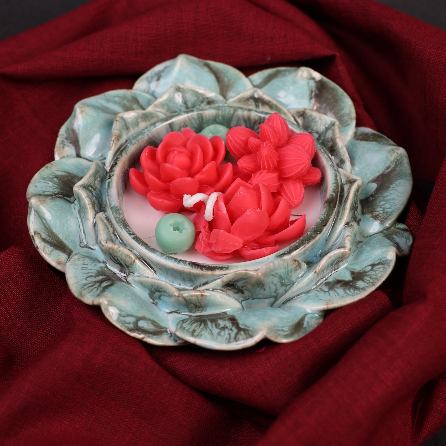 The Crimson Lotus Candle