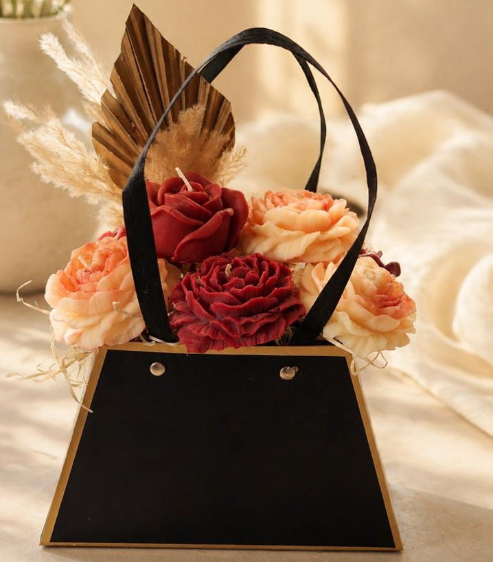 Noir Velvet & Sunset Candle Bag