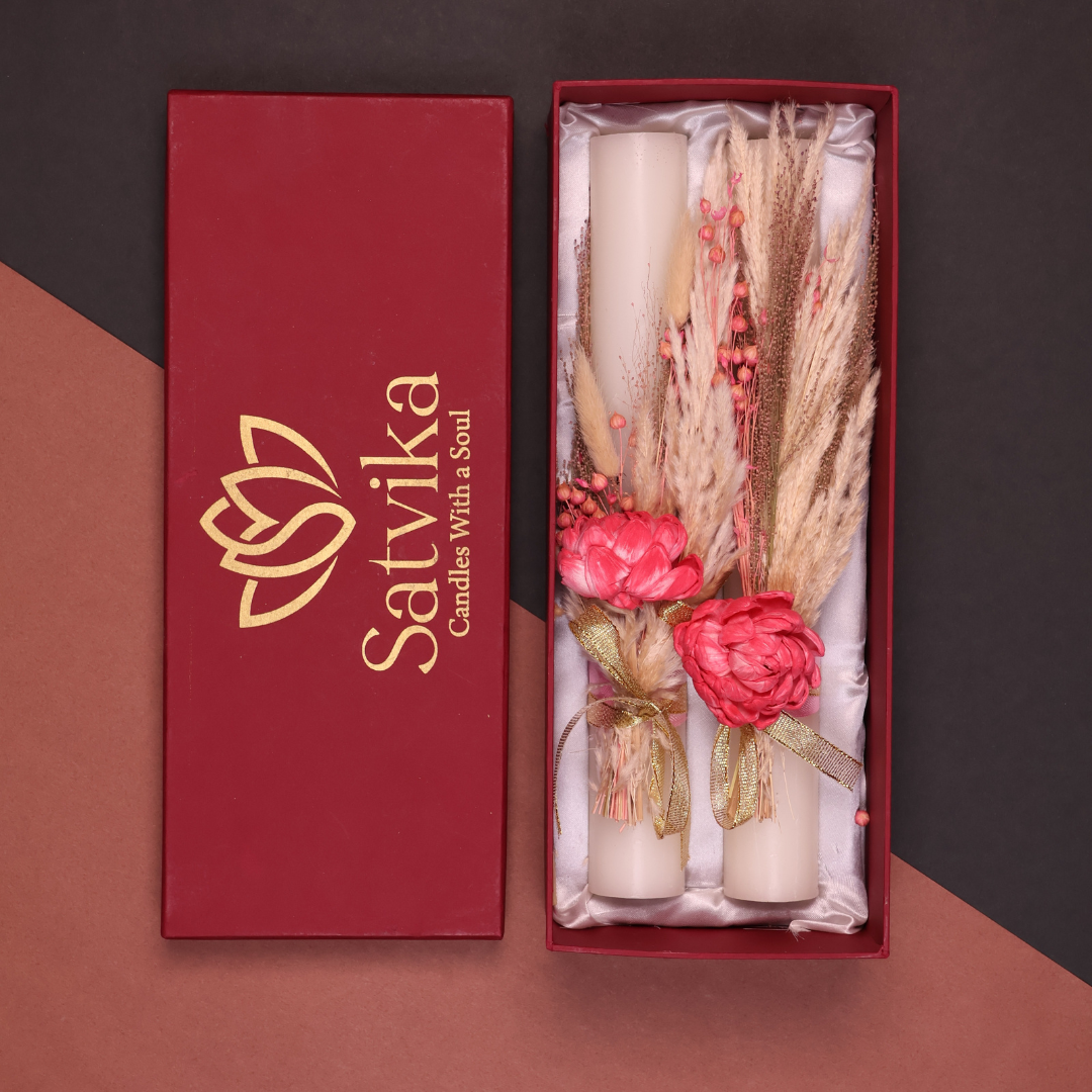 The Crimson Bloom Taper Set