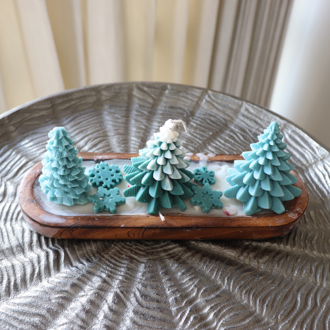 Seafoam Forest Trio Candle