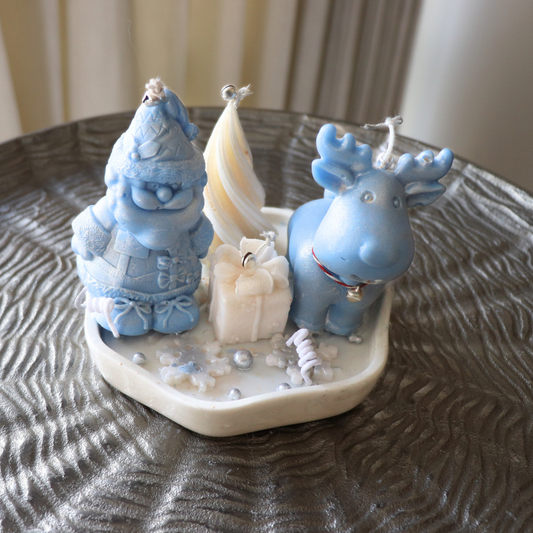 Frosted Yuletide Candle