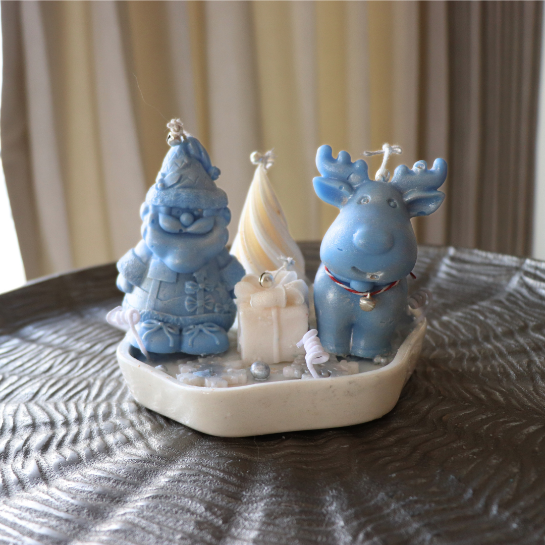 Frosted Yuletide Candle