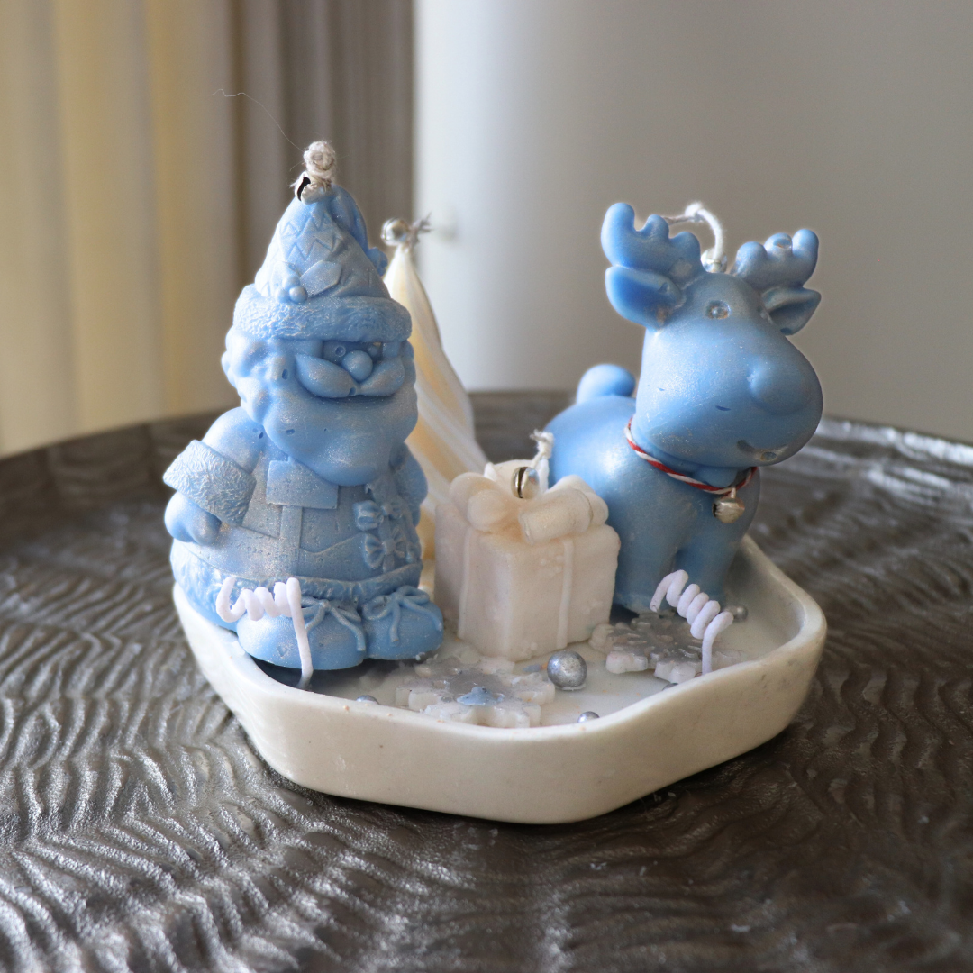 Frosted Yuletide Candle