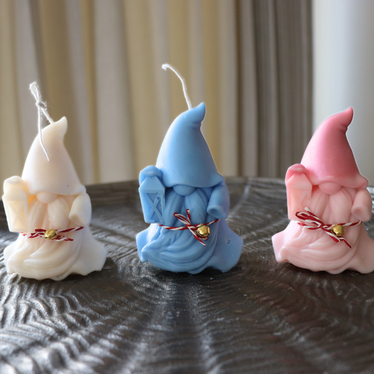 Frosted Gnome Candle