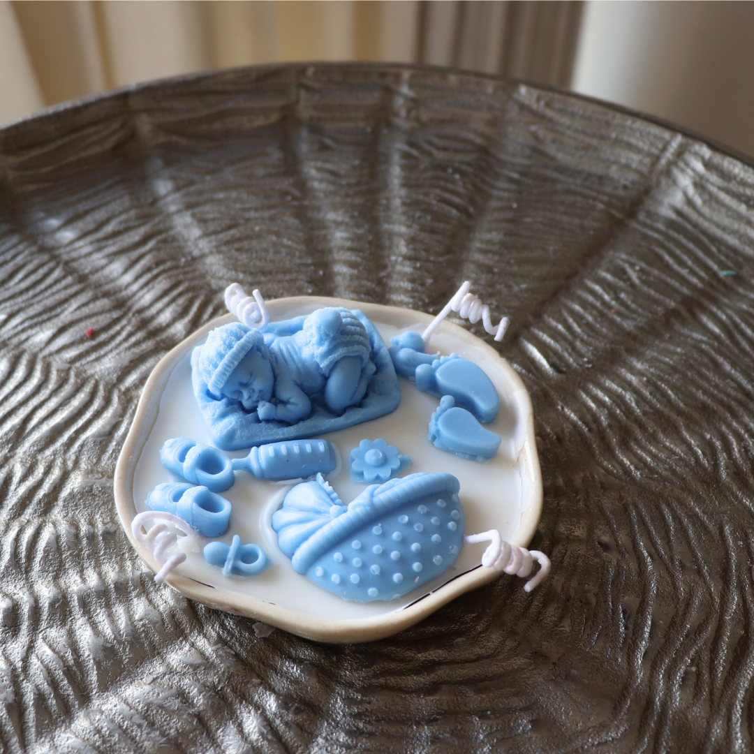 Baby Bliss Plate Candle