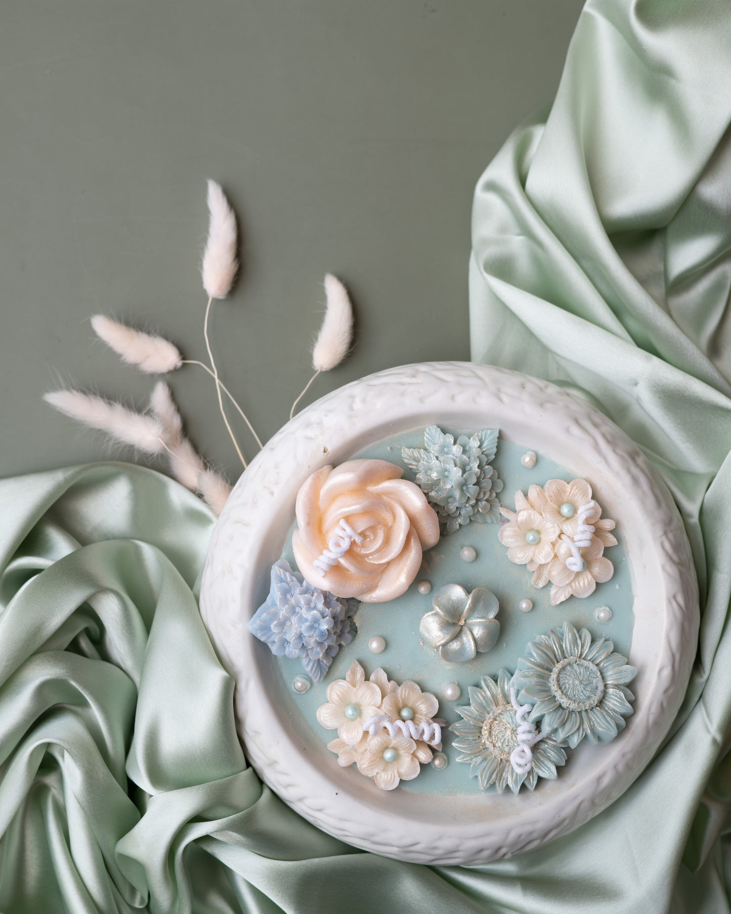Pastel Garden Bloom Candle