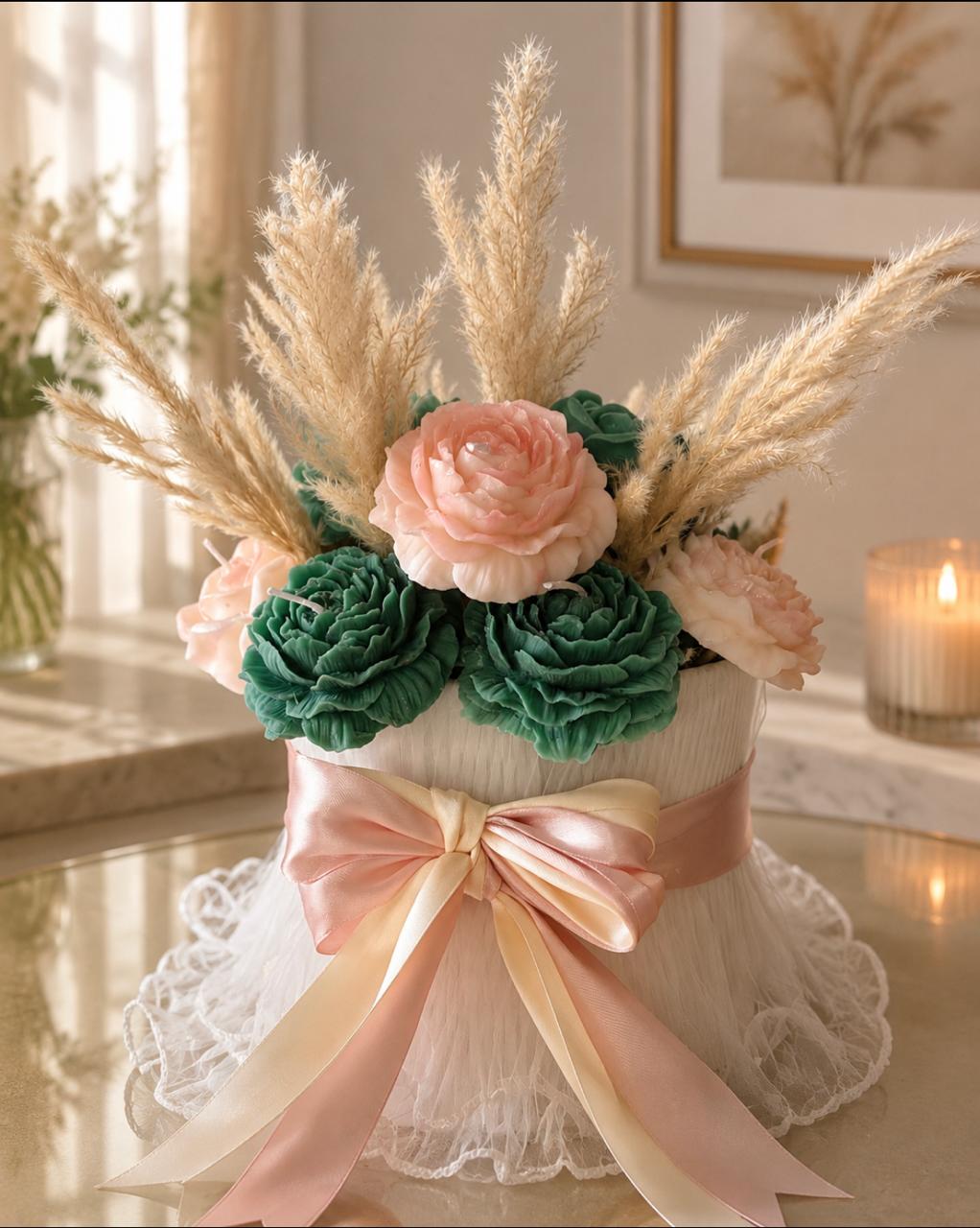 Emerald & Blush Meadow Candle Box
