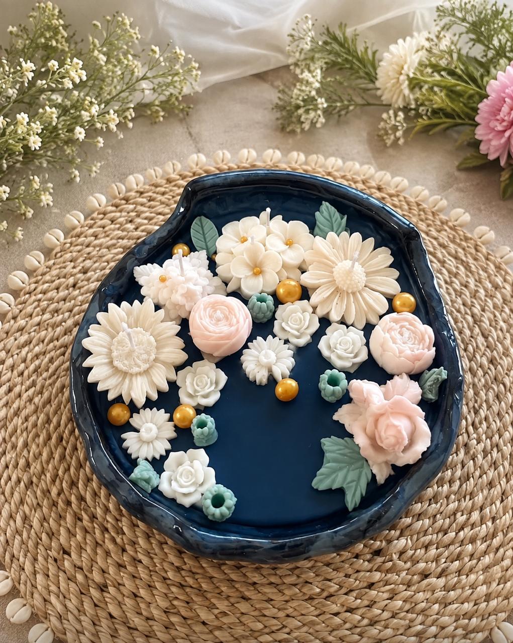 Celestial Ivory & Pearl Marine Candle Tray