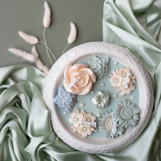 Pastel Garden Bloom Candle