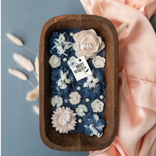 Blossom Wishes Wooden Tray Candle